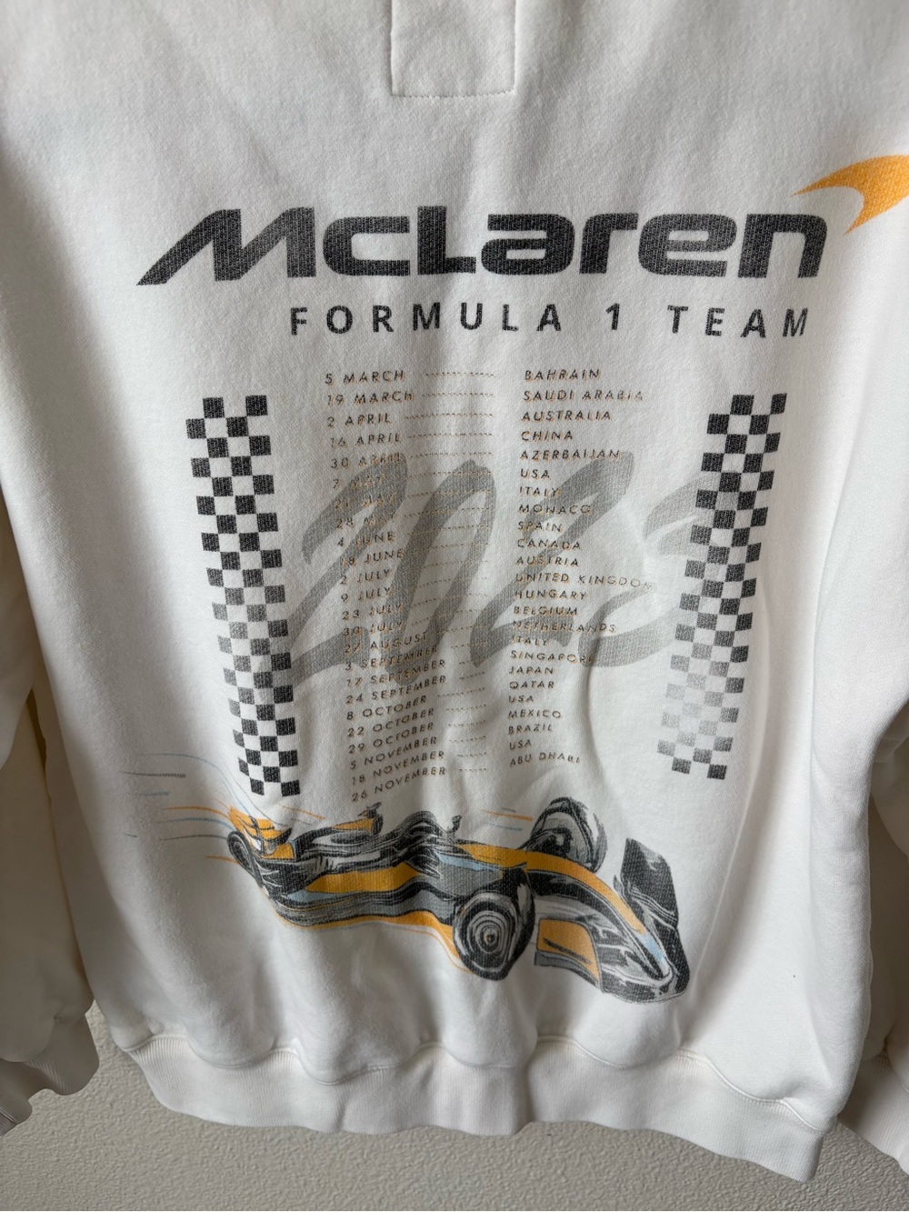 Abercrombie & Fitch McLaren Men's White Crewneck Sweatshirt Size S - Picture 5 of 7